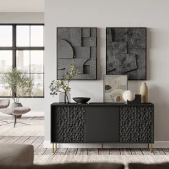 Zestaw mebli do salonu Afir czarny