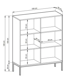 Zestaw mebli do salonu biały/złoty Delicious ryflowane fronty