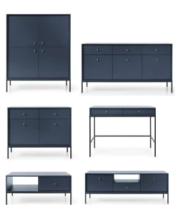 Zestaw mebli do salonu Evora granatowa