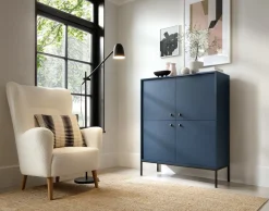 Zestaw mebli do salonu Evora granatowa