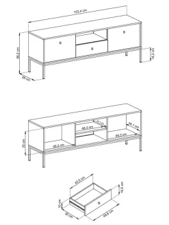 Zestaw mebli do salonu Evora granatowa