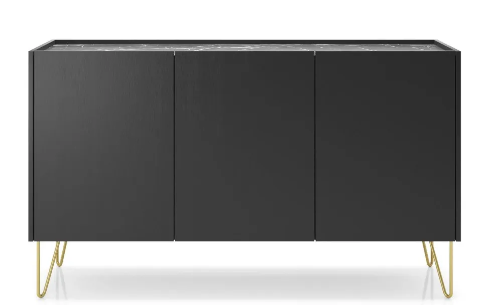 Zestaw mebli do salonu Marbren czarny