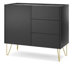 Zestaw mebli do salonu Marbren czarny