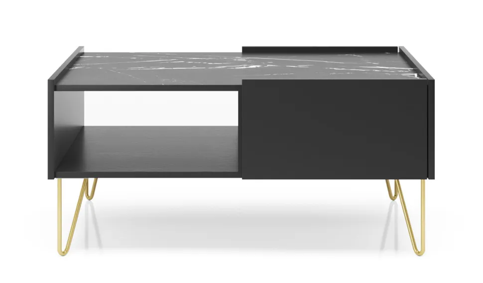 Zestaw mebli do salonu Marbren czarny