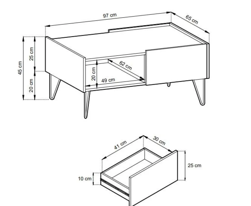 Zestaw mebli do salonu Marbren czarny