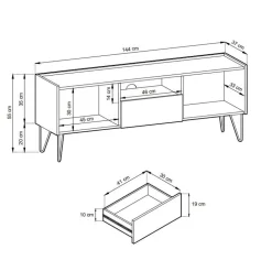 Zestaw mebli do salonu Marbren czarny