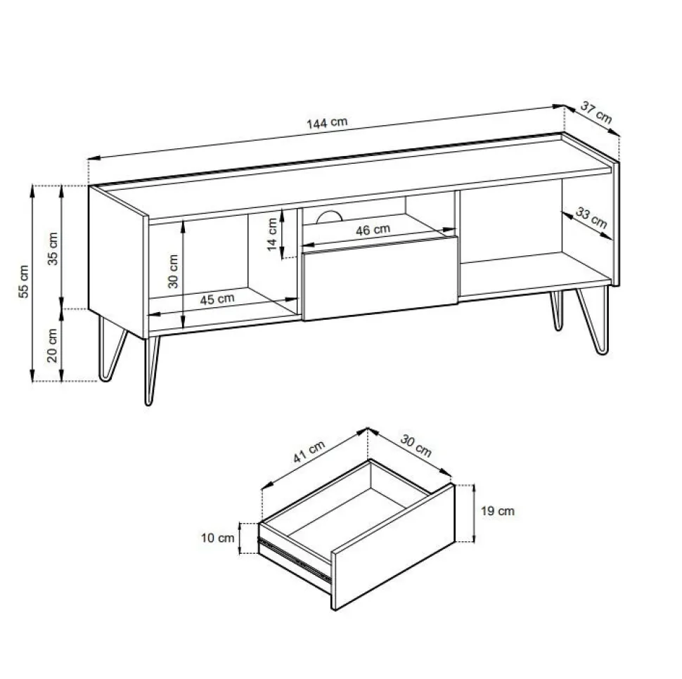 Zestaw mebli do salonu Marbren czarny