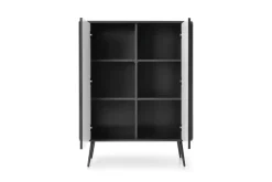 Zestaw mebli do salonu Seda czarne z czarnymi nogami