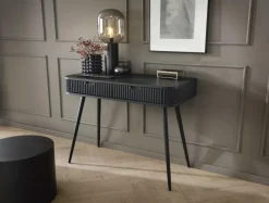 Zestaw mebli do salonu Seda czarne z czarnymi nogami