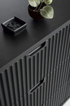 Zestaw mebli do salonu Seda czarne z czarnymi nogami