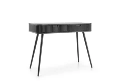 Zestaw mebli do salonu Seda czarne z czarnymi nogami