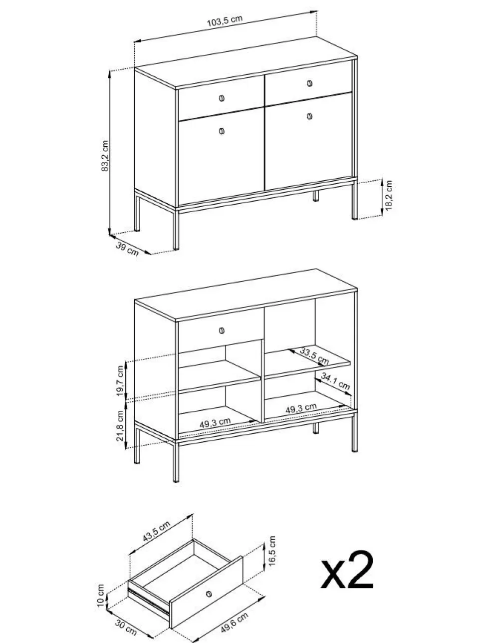 Zestaw mebli do sypialni Evora granatowa
