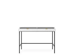 Zestaw mebli do sypialni biały/czarny Delicious ryflowane fronty