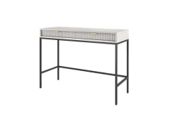 Zestaw mebli do sypialni szary/czarny Delicious ryflowane fronty