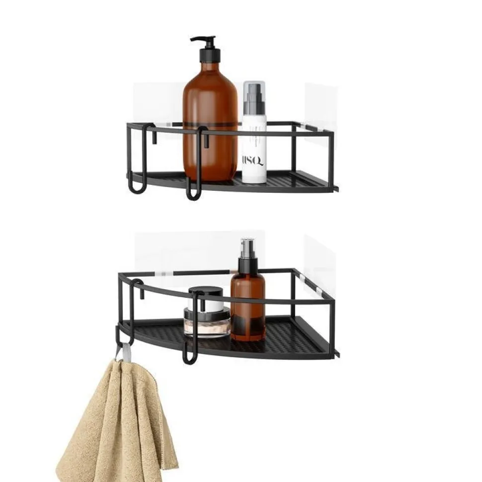 Zestaw półek narożnych Cubiko czarne