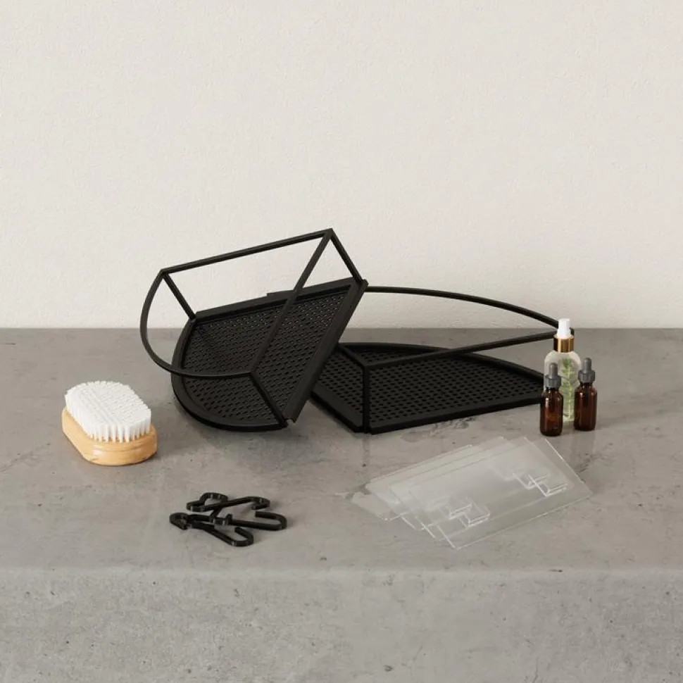 Zestaw półek narożnych Cubiko czarne