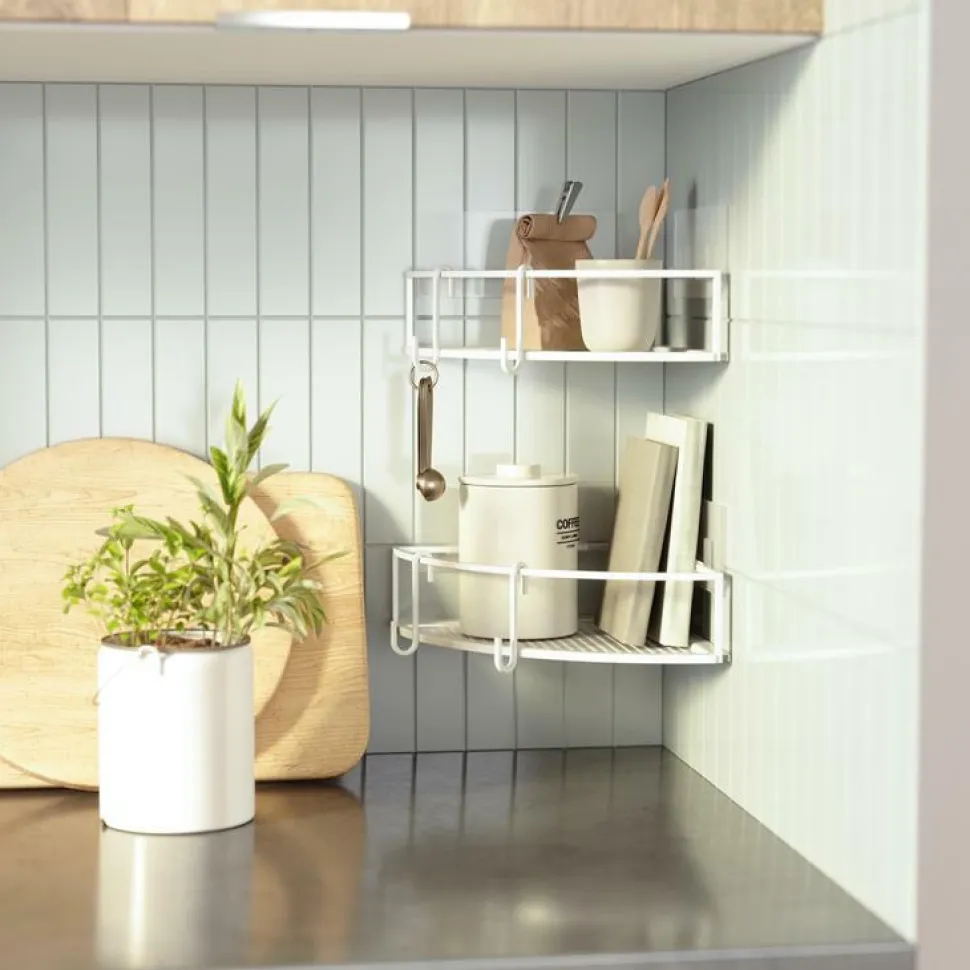 Zestaw półek narożnych Cubiko białe